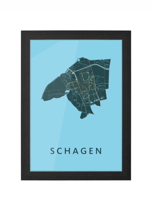 Schagen Azure Ingelijst in Zwart lijst Kopen | Kunst in Kaart