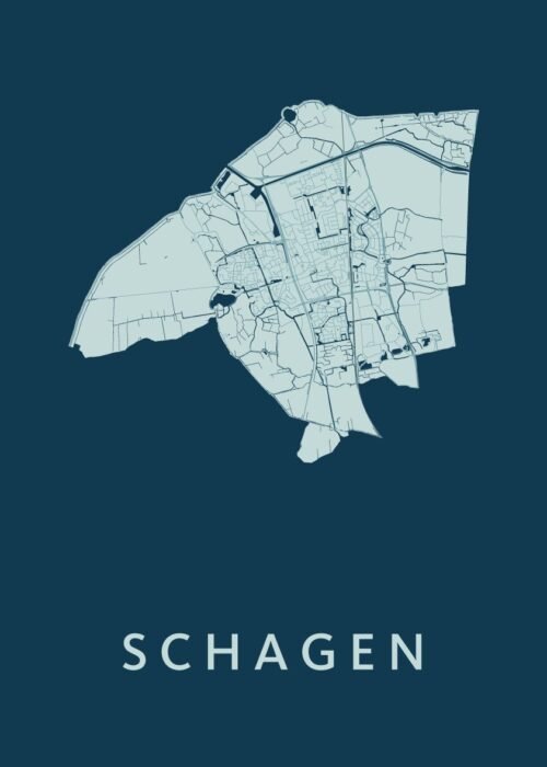 Schagen Feldgrau Stadskaart Poster Kopen
