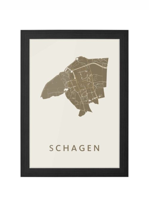 Schagen Gold Ingelijst in Zwart lijst Kopen | Kunst in Kaart