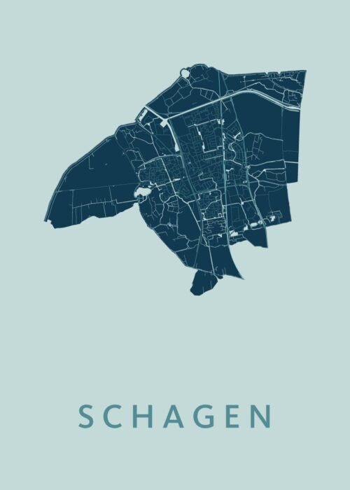 Schagen Mint Stadskaart Poster Kopen