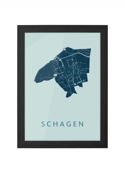 Schagen Mint Ingelijst in Zwart lijst Kopen | Kunst in Kaart