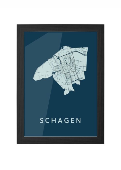 Schagen Navy Ingelijst in Zwart lijst Kopen | Kunst in Kaart