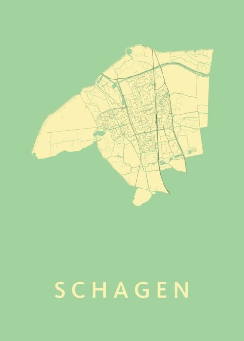 Schagen Spring Stadskaart Poster Kopen