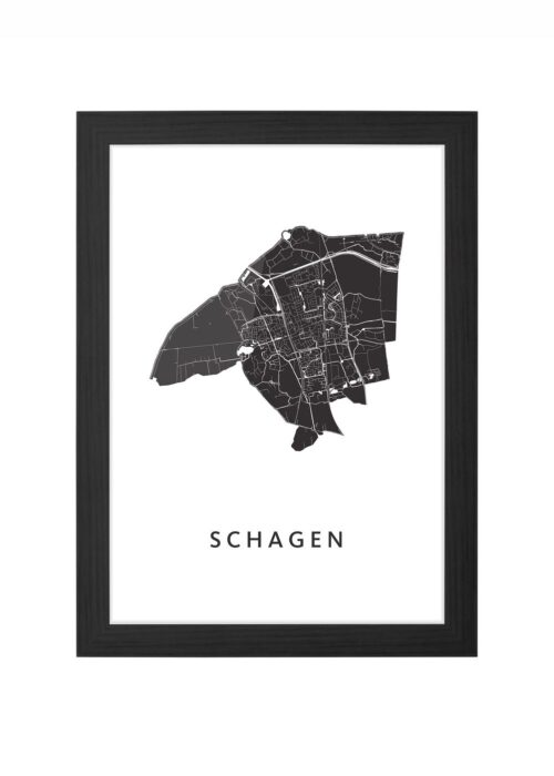 Schagen White Ingelijst in Zwart lijst Kopen | Kunst in Kaart