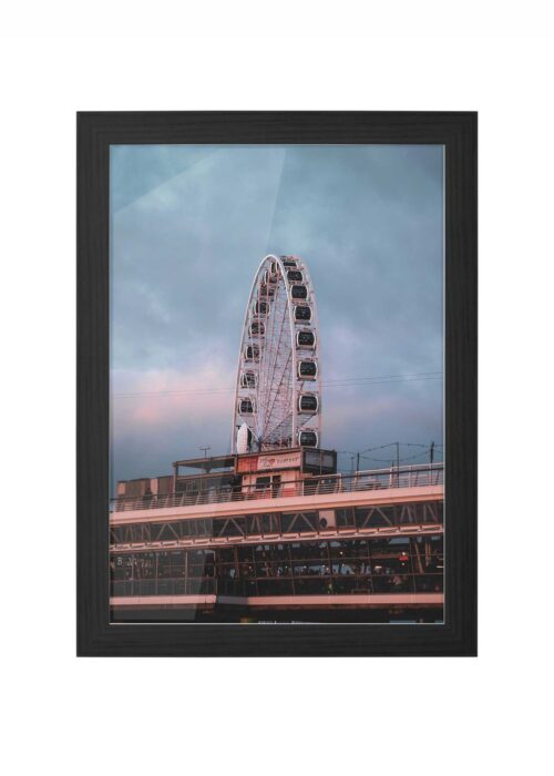 de pier fotografie poster ingelijst in zwarte lijst