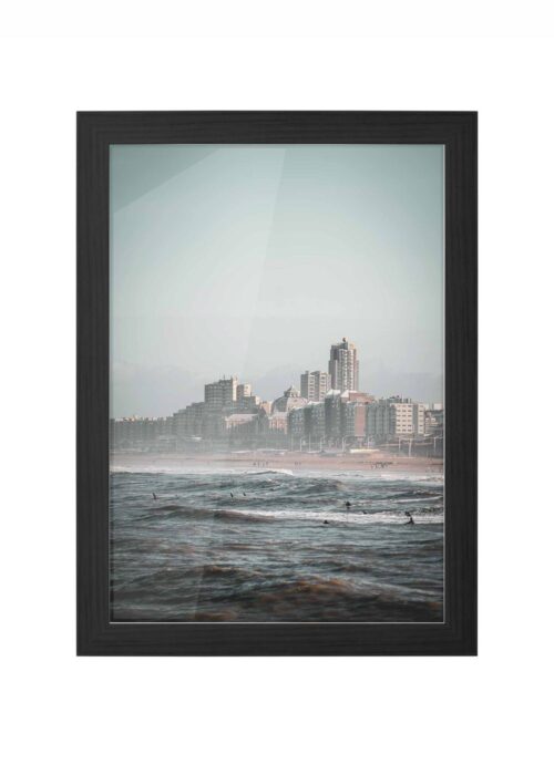 surfers fotografie poster ingelijst in zwarte lijst
