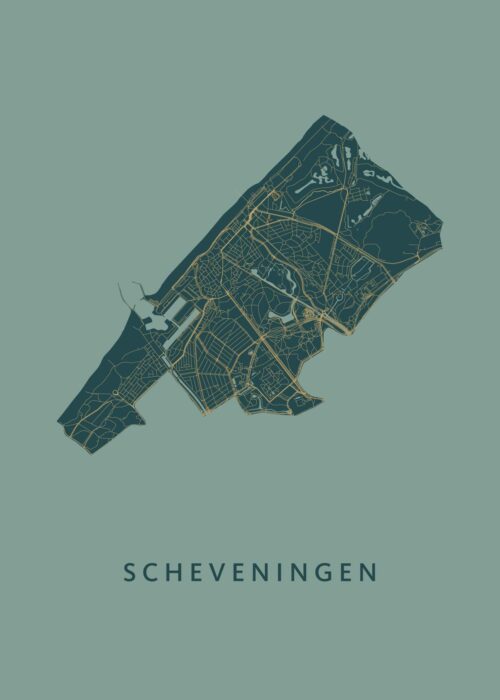 Scheveningen Stadskaart poster