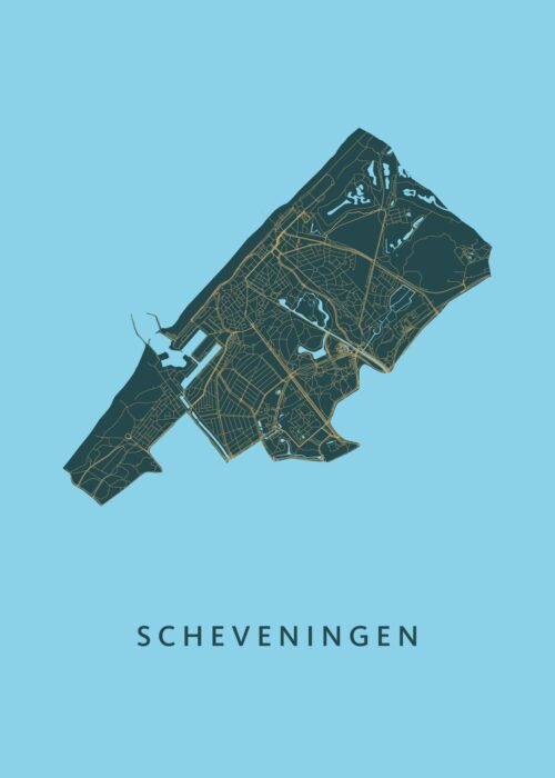 Scheveningen Stadskaart poster
