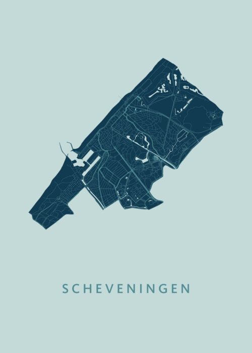 Scheveningen Stadskaart poster
