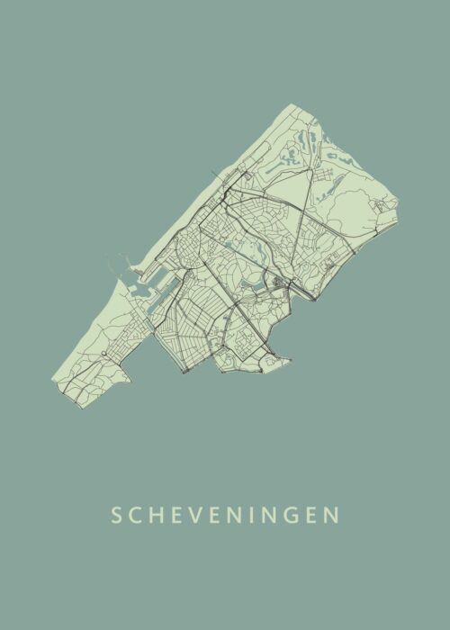 Scheveningen Stadskaart poster