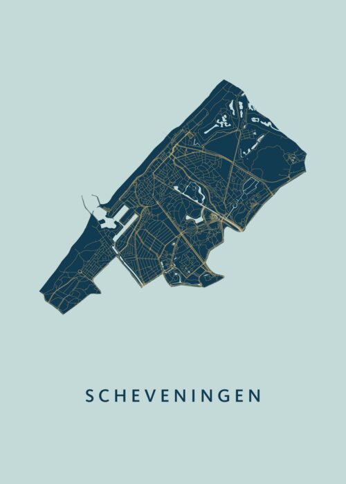 Scheveningen Stadskaart poster