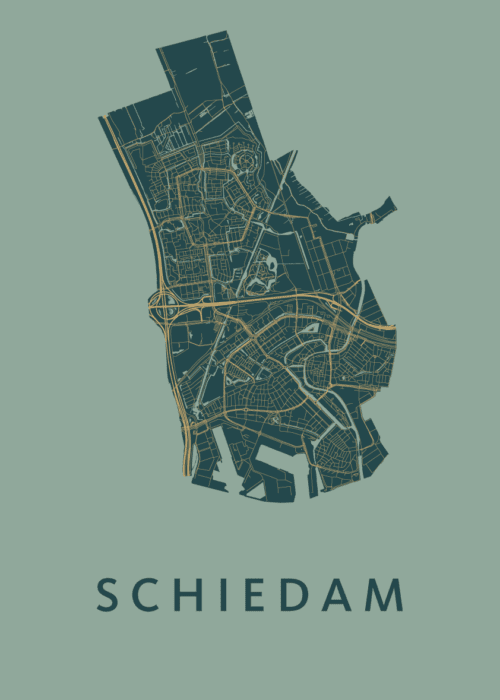 Schiedam Amazon Stadskaart Poster Kopen