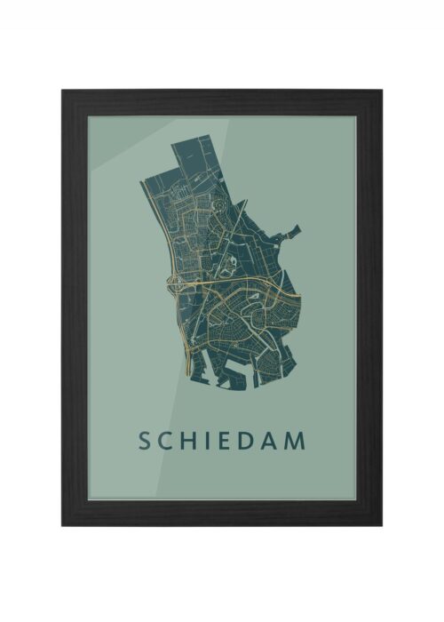 Schiedam Amazon Ingelijst in Zwart lijst Kopen | Kunst in Kaart