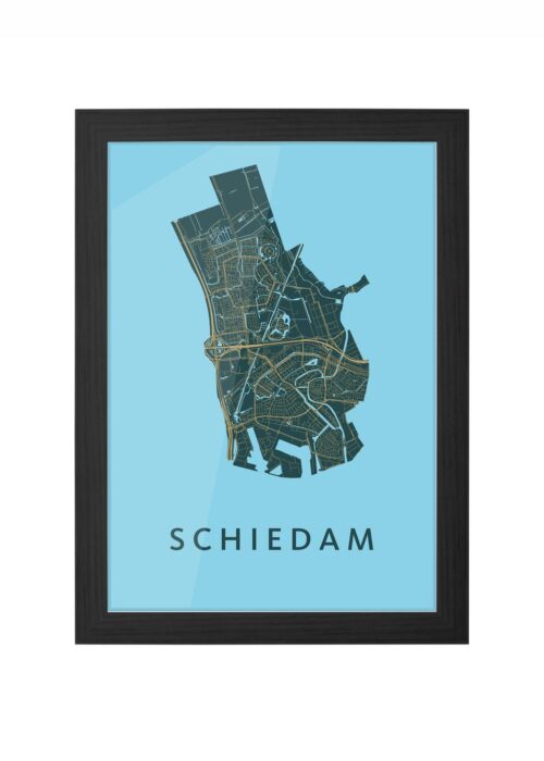 Schiedam Azure Ingelijst in Zwart lijst Kopen | Kunst in Kaart