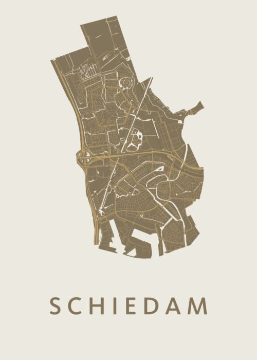 Schiedam Stadskaart - Gold