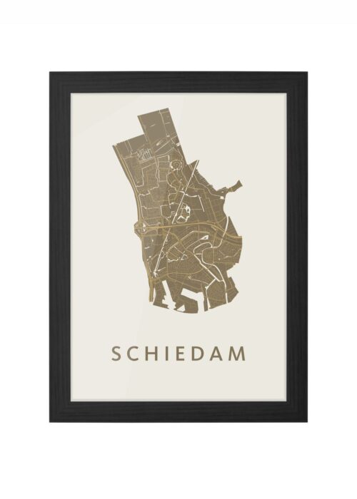 Schiedam Gold Ingelijst in Zwart lijst Kopen | Kunst in Kaart