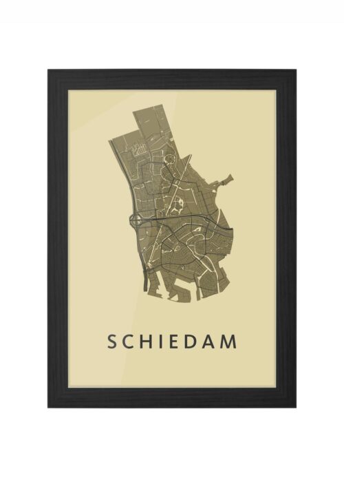 Schiedam GoldenRod Ingelijst in Zwart lijst Kopen | Kunst in Kaart
