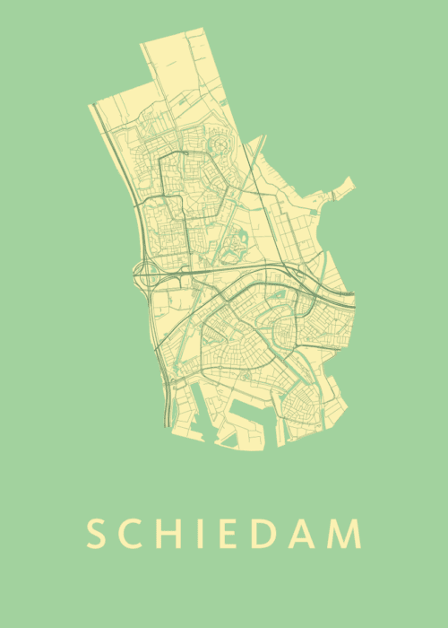 Schiedam Spring Stadskaart Poster Kopen