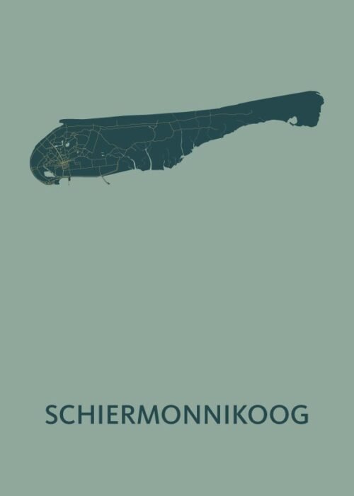 Schiermonnikoog Eilandkaart - Amazon poster