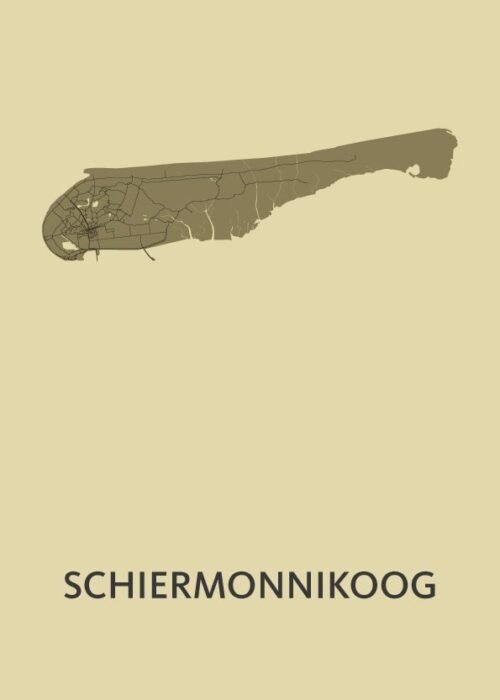 Schiermonnikoog Eilandkaart - GoldenRod poster