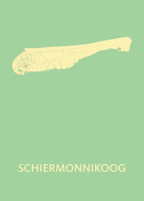 Schiermonnikoog Eilandkaart - Spring poster