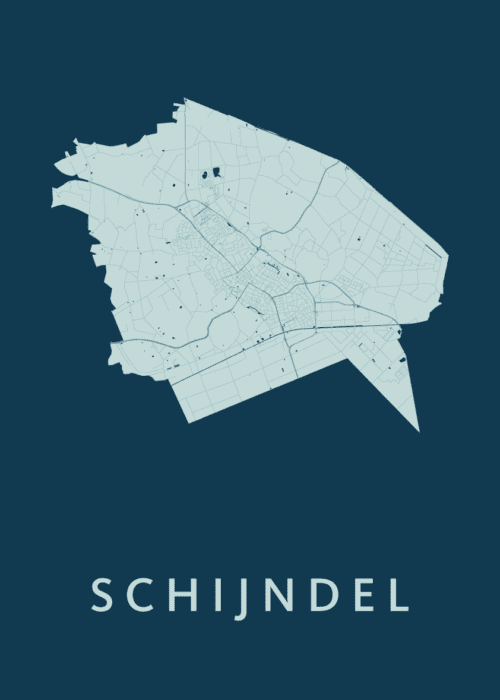 Schijndel Stadskaart poster Feldgrau