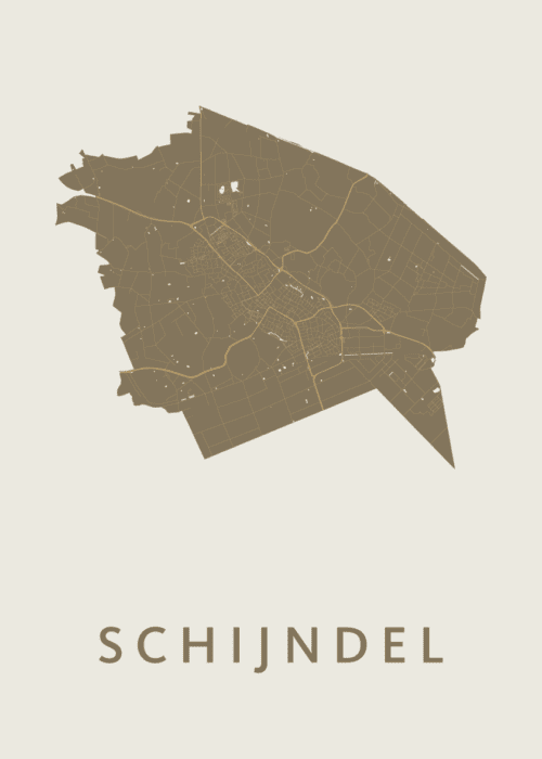 Schijndel Stadskaart poster Gold