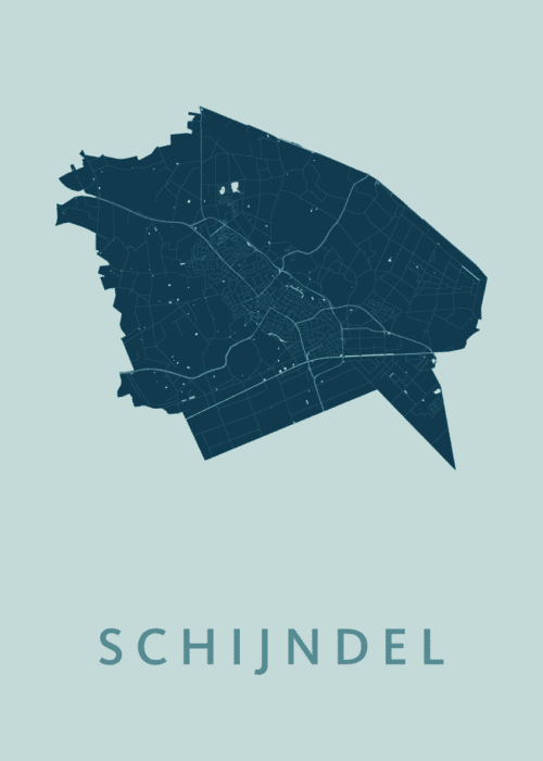 Schijndel Stadskaart poster Mint