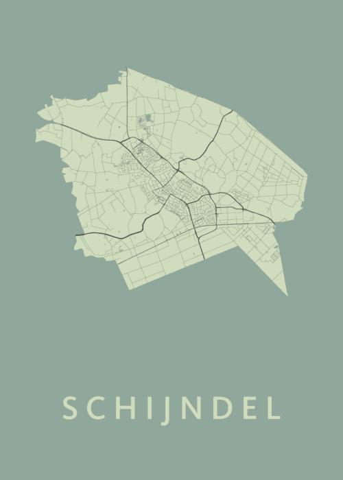 Schijndel Stadskaart poster Olive