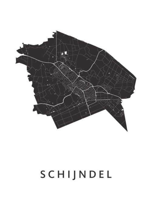 Schijndel Stadskaart poster White