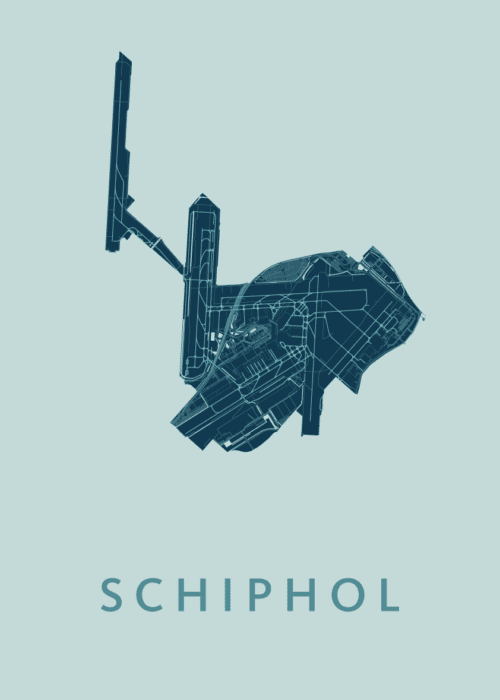 Schiphol Mint Stadskaart Poster Kopen