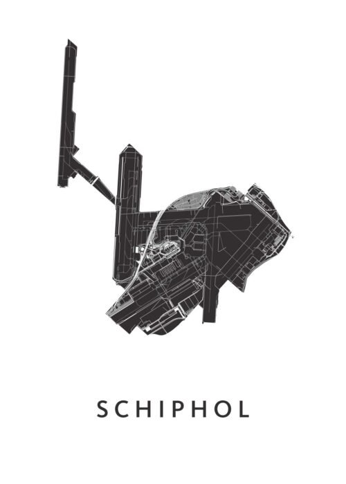 Schiphol Stadskaart - White
