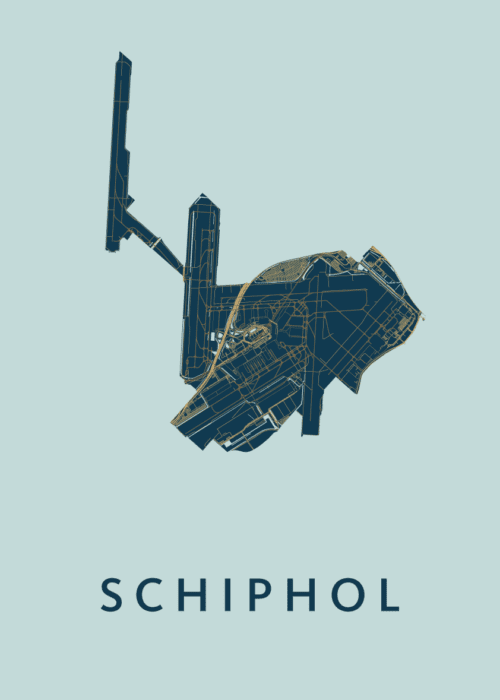 Schiphol Stadskaart - Prussian