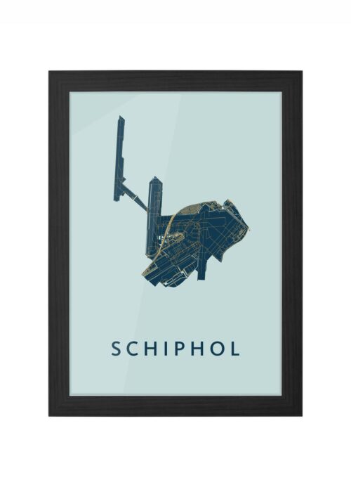 Schiphol Prussian Ingelijst in Zwart lijst Kopen | Kunst in Kaart