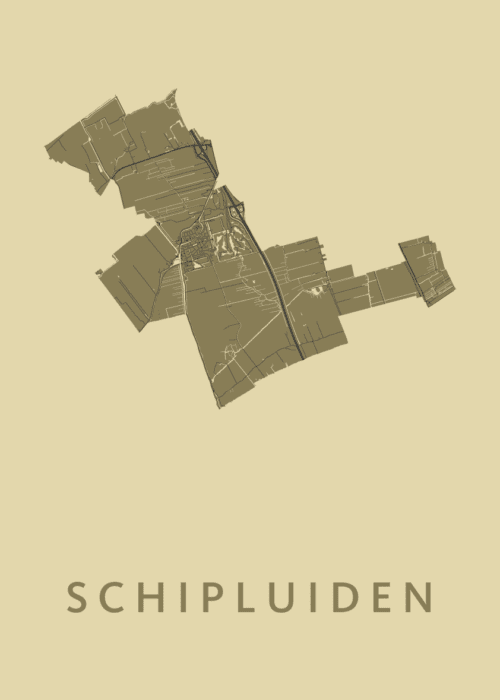 Schipluiden GoldenRod Stadskaart Poster Kopen
