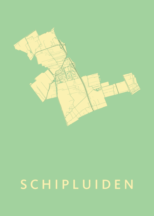 Schipluiden Spring Stadskaart Poster Kopen