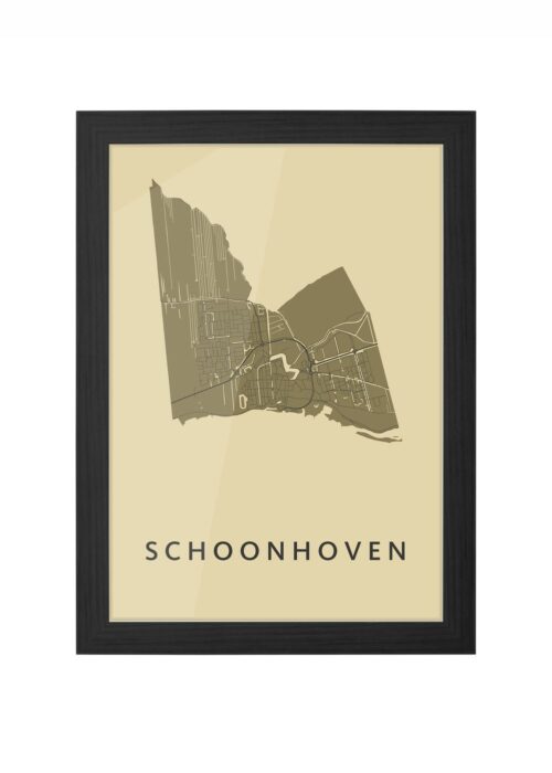Schoonhoven GoldenRod Ingelijst in Zwart lijst Kopen | Kunst in Kaart