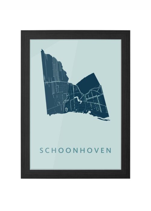 Schoonhoven Mint Ingelijst in Zwart lijst Kopen | Kunst in Kaart