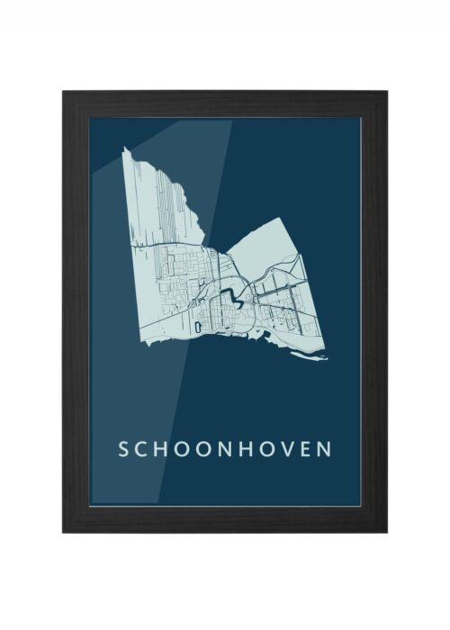 Schoonhoven Navy Ingelijst in Zwart lijst Kopen | Kunst in Kaart