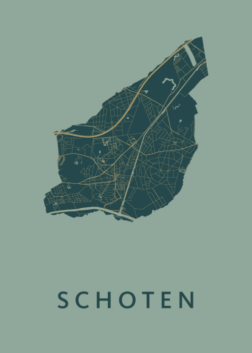 Schoten Amazon Stadskaart Poster Kopen
