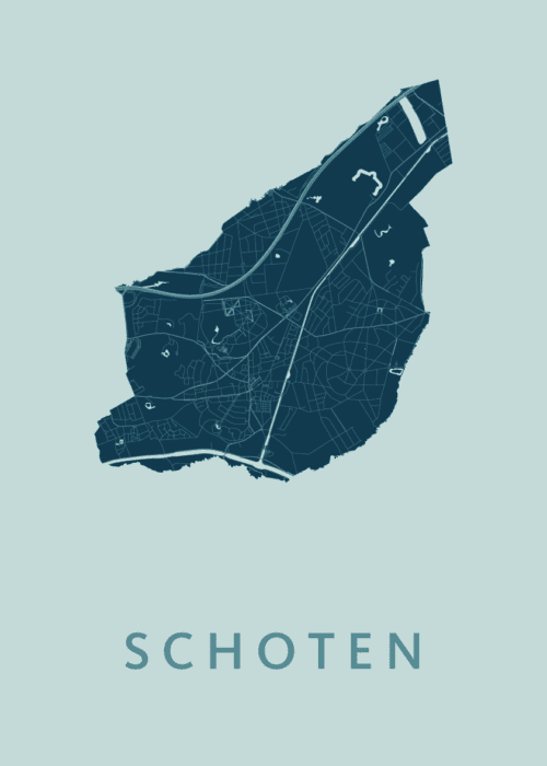 Schoten Mint Stadskaart Poster Kopen