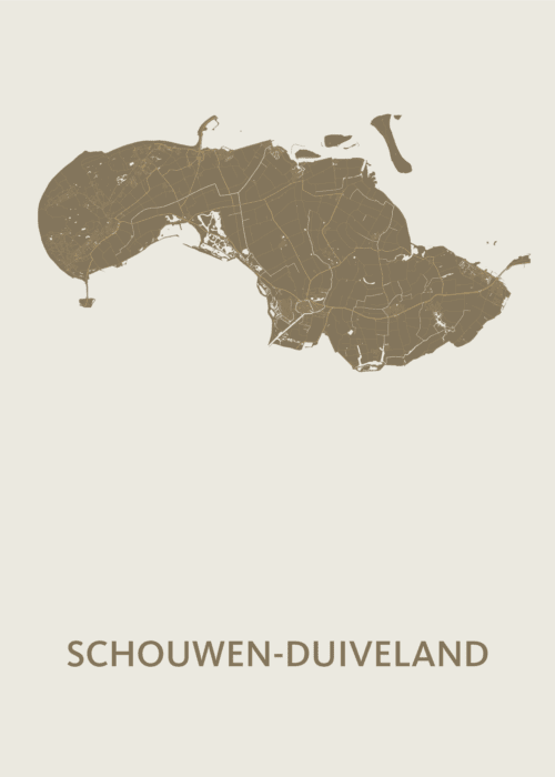 Schouwen-Duiveland Regiokaart Gold