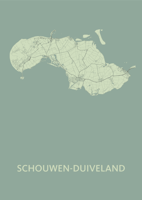 Schouwen-Duiveland Regiokaart Olive