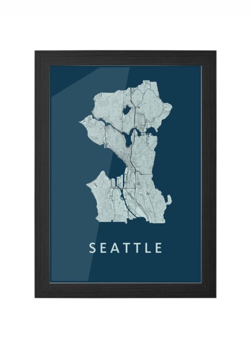 Seattle Navy Ingelijst in Zwart lijst Kopen | Kunst in Kaart