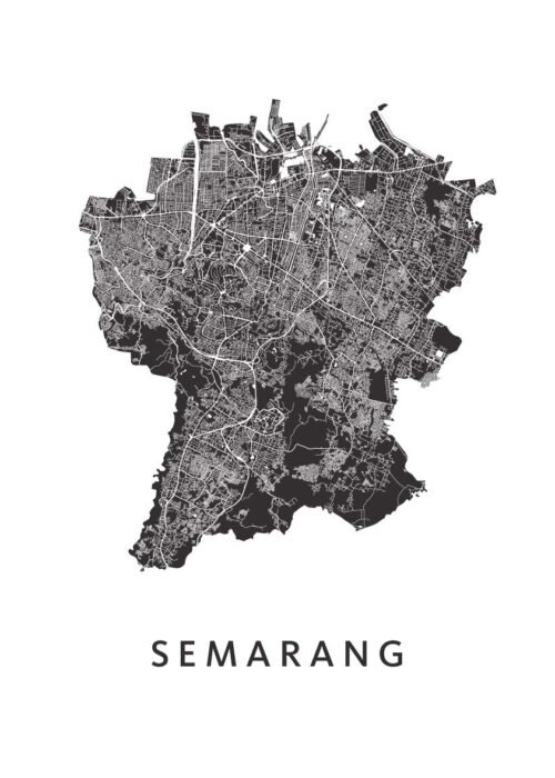 Semarang Stadskaart Poster Kopen