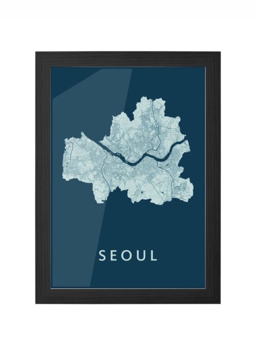 Seoul Feldgrau Ingelijst in Zwart lijst Kopen | Kunst in Kaart