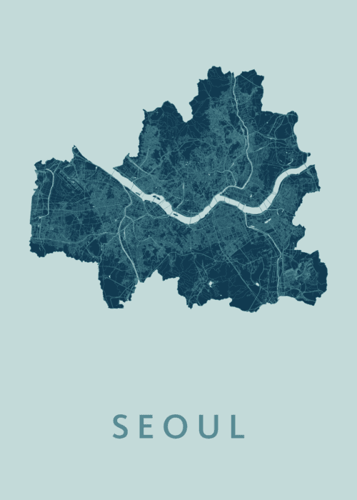 Seoul Mint Stadskaart Poster Kopen