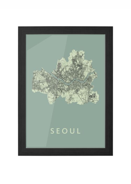 Seoul Olive Ingelijst in Zwart lijst Kopen | Kunst in Kaart