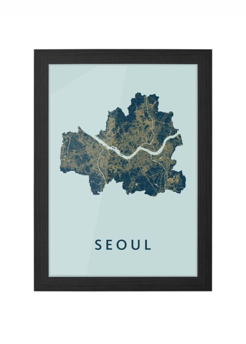 Seoul Prussian Ingelijst in Zwart lijst Kopen | Kunst in Kaart