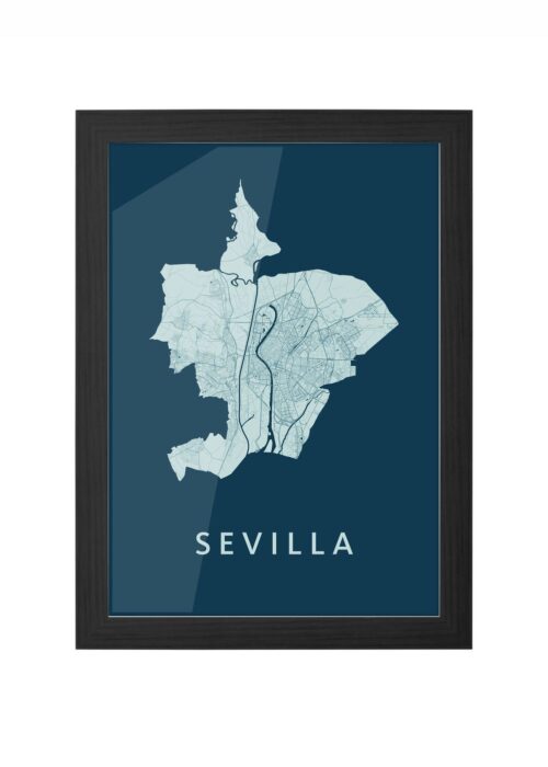 Sevilla Feldgrau Ingelijst in Zwart lijst Kopen | Kunst in Kaart
